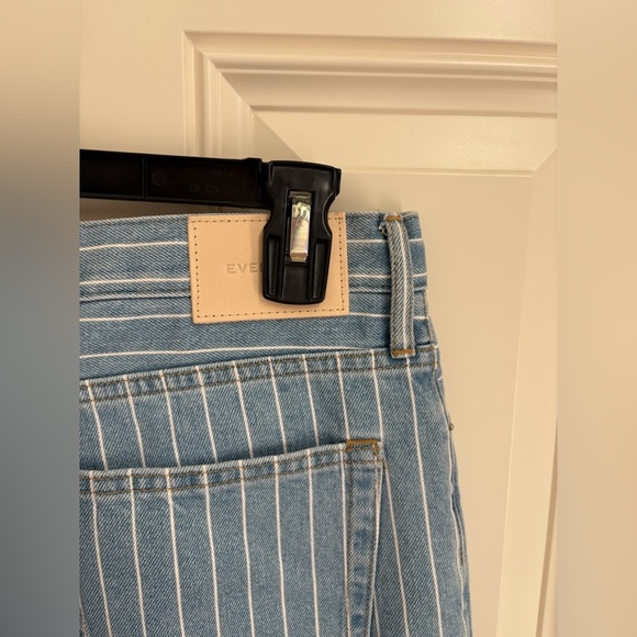 Everlane The 90’s Cheeky Button Fly Ankle Pinstripe Women 28 Crop Jean - Picture 4 of 9